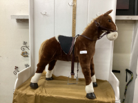 LARGE CHESTNUT KIDS TOY PLUSH HORSE - 30" TALL