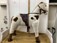 LARGE PINTO KIDS TOY PLUSH HORSE - 30" TALL