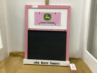 PINK JOHN DEERE CHALKBOARD - WALL MOUNT