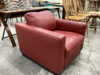 RED LEATHER CHAIR