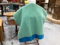 VINTAGE KENWOOD WOOL BLANKET - SEAFOAM GREEN