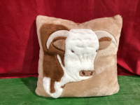 HEREFORD BULL PILLOW 16” X 15”