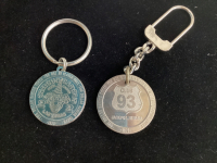 (2) TOKENS ON KEY CHAINS FROM LAS VEGAS