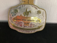 WESTERN STOCK GROWERS' BELT BUCKLE - CENTENNIAL CATTLE DRIVE