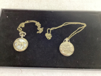 (2) REPLICA POCKET WATCHES - "MOTORCYCLE" & "HORSE"