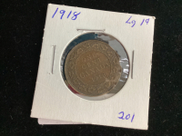 CANADA 1918 ONE CENT COIN