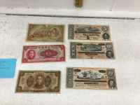 BANK OF CHINA PAPER MONEY - 1932/1940 & REPLICA CONFEDERATE MONEY