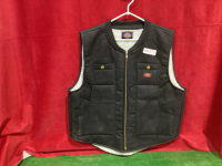 DICKIES BLACK LINED VEST - SIZE LARGE