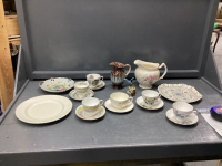 SMALL WATER PITCHERS, DECOR PLATES, TEA CUPS & SUACERS, SLEEPY INDIAN PLATE