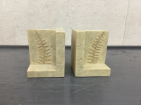 RESIN BOOKENDS - CREAM COLORED