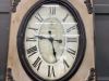 LARGE WALL CLOCK - WOOD FRAME WITH METAL OVAL - 2