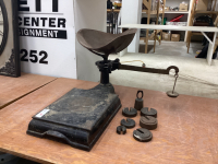 ANTIQUE SCALE - CAST W/ WEIGHTS