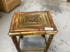 SMALL RATTAN/BAMBOO DECORATED SIDE TABLE - 2