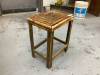 SMALL RATTAN/BAMBOO DECORATED SIDE TABLE - 3