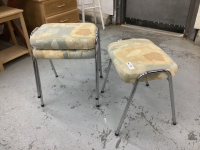 (3) STACKING STOOLS - CUSHIONED