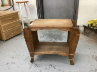 VINTAGE MAGAZINE RACK/SIDE TABLE