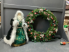 LIGHTED CHRISTMAS WREATH & SANTA - 2