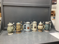 AVON COLLECTIBLE BEER STEINS - (6) STEINS...HANDCRAFTED IN BRAZIL