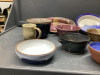 COLLECTION OF POTTERY ITEMS - BOWLS, MUG, PLATTERS - 3