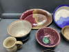 COLLECTION OF POTTERY ITEMS - BOWLS, MUG, PLATTERS - 4