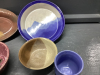 COLLECTION OF POTTERY ITEMS - BOWLS, MUG, PLATTERS - 5