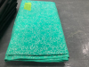 BLACK FABRIC - APPROX 10 YARDS & GREEN FABRIC - APPROX 1.5 YARDS - 2