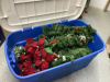 GOOD LARGE TOTE W/ CHRISTMAS DECOR - 2