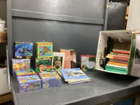 (2) BOXES W/ KIDS PUZZLES & CHILD DEVELOPMENT BOOKS