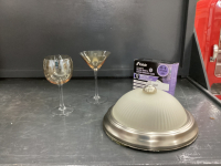 LIGHT FIXTURE, CARBON MONOXIDE ALARM, STEMWARE