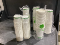 BOX COMPOSTABLE CUPS - ASSORTED SIZES