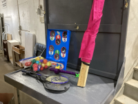 BADMINTON RACQUETS, SANDBOX TOYS, TOSS GAME