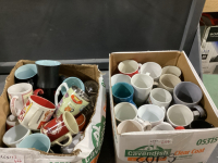 2 BOXES OF MUGS