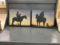 TWO CANVAS COWBOY PICTURES