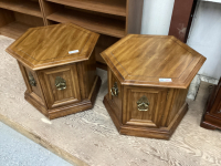 2 VINTAGE END TABLES - RIVERSIDE