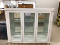 WHITE GLASS CABINET