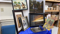 BOX WITH TRAY,METAL SIGN,PAINTING,WEIGHTS