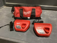 MILWAUKEE BAG - W/ BATTERY CHARGES - M12