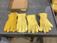 4 PAIR LEATHER GLOVES - SIZE 10M