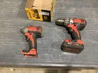 MILWAUKEE 1/2” IMPACT + 1/2” DRILL WITH 1 BATTERY