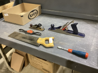 HAND PLANES, SAW, DRAW KNIFE, SCREWDRIVER