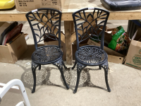 2 METAL PATIO CHAIRS