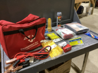 EMERGENCY KIT IN RED BAG