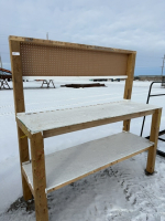 Wooden Shop Bench with back