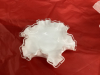 (2) FLUTED BOWLS - (1) LUMINESCENT PINK, (1) SMALL WHITE - 3