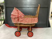 WICKER DOLL BUGGY