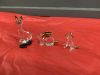 MINI GLASS ANIMAL FIGURINES ON MIRRORED TRAY - 2