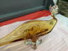 HEAVY GLASS AMBER BIRD - 2