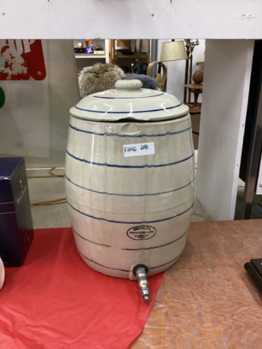 MEDICINE HAT MEDALTA ALBERTA 75TH WATER CROCK WITH LID