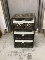 WICKER ORGANIZER - 4 DRAWER