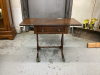 SMALL ANTIQUE SIDE TABLE W/ 2- DROP LEAFS. 1 - SMALL DRAWER